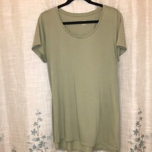 Pure Jill scoop-neck elliptical tee, 100% Pima Cotton